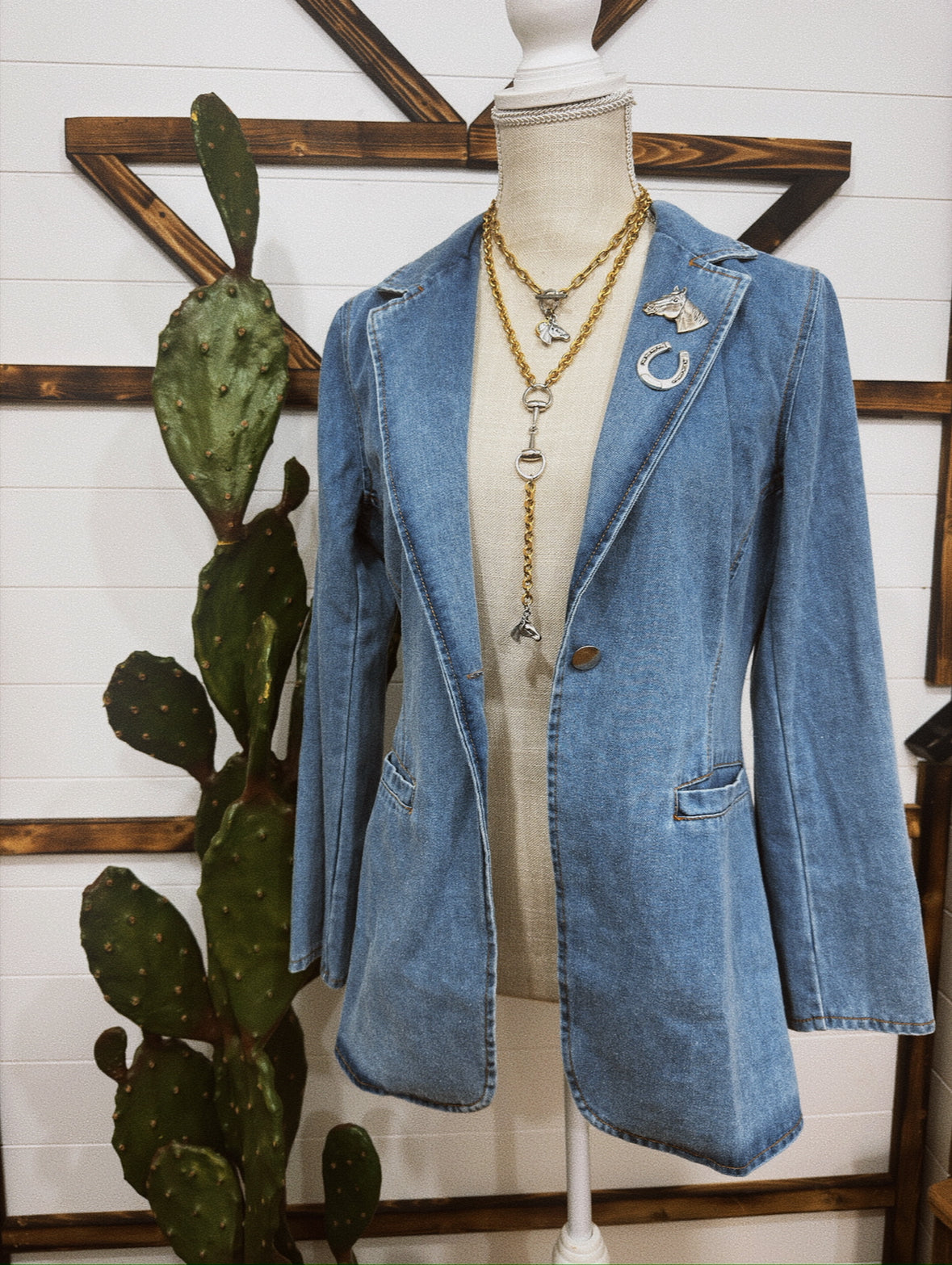 “HIGH PLAINS” Denim Blazer