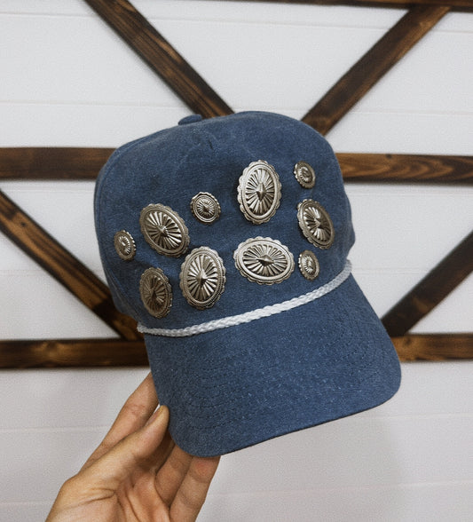 “CONCHO QUEEN” khaki / denim